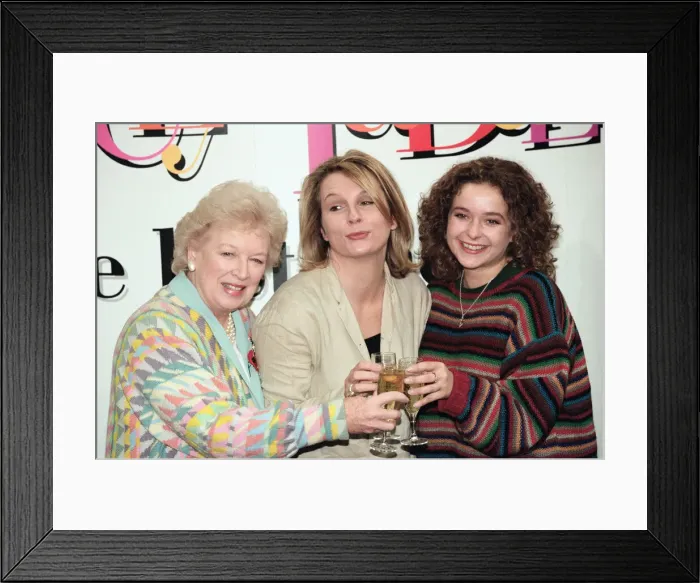 Framed Print : Absolutely Fabulous video launch, June Whitfield, Jennifer Saunders and Julia Sawalha Framed Print : Absolutely Fabulous video launch, June Whitfield, Jennifer Saunders and Julia Sawalha