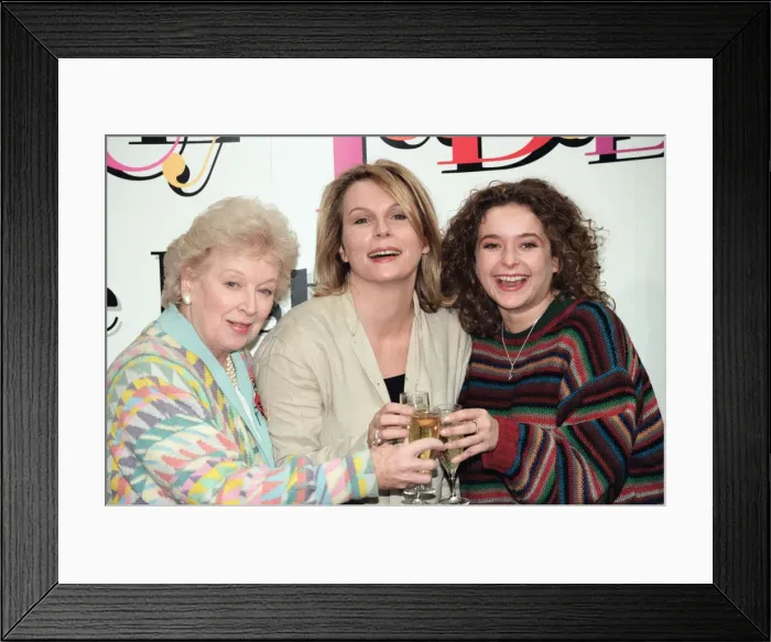 Framed Print : Absolutely Fabulous video launch, June Whitfield, Jennifer Saunders and Julia Sawalha Framed Print : Absolutely Fabulous video launch, June Whitfield, Jennifer Saunders and Julia Sawalha