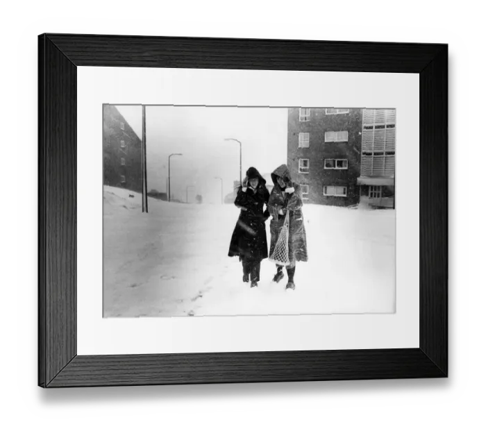 Framed Print : South Wales woke up to blizzards. Picture shows the scene at Penrhys Estate, Rhondda Framed Print : South Wales woke up to blizzards. Picture shows the scene at Penrhys Estate, Rhondda