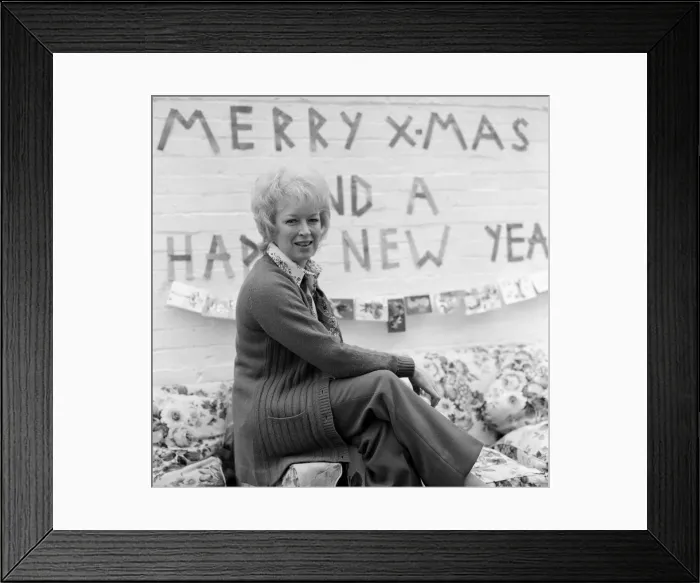 Framed Print : Actress June Whitfield pictured at her home. 16th December 1971