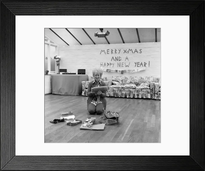 Framed Print : Actress June Whitfield pictured at her home. 16th December 1971