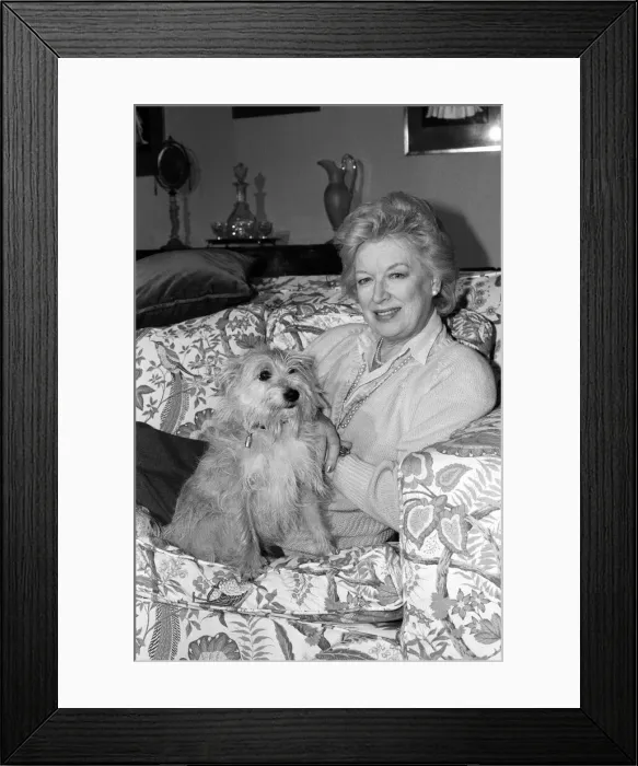 Framed Print : Actress June Whitfield pictured at home. 27th August 1987 Framed Print : Actress June Whitfield pictured at home. 27th August 1987