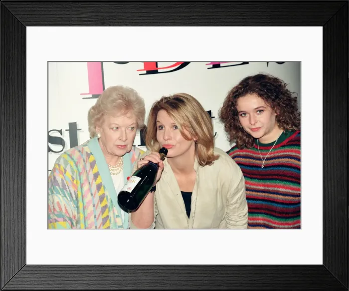 Framed Print : Absolutely Fabulous video launch, June Whitfield, Jennifer Saunders and Julia Sawalha
