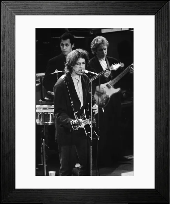 Framed Print : Bob Geldof performing at the Stand by Me: AIDS Day Benefit concert at Wembley Arena Framed Print : Bob Geldof performing at the Stand by Me: AIDS Day Benefit concert at Wembley Arena