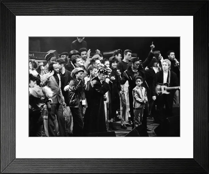 Framed Print : Boy George performing at the Stand by Me: AIDS Day Benefit concert at Wembley Arena Framed Print : Boy George performing at the Stand by Me: AIDS Day Benefit concert at Wembley Arena