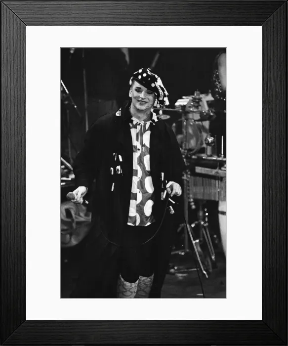 Framed Print : Boy George performing at the Stand by Me: AIDS Day Benefit concert at Wembley Arena
