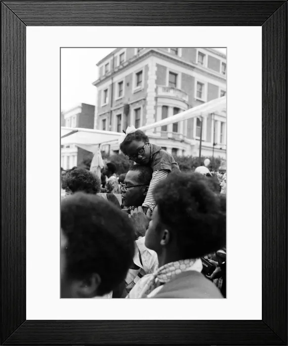 Framed Print : Atmosphere at the Notting Hill Carnival. 29th August 1976