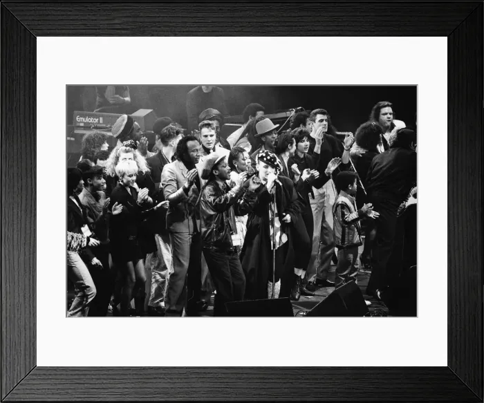 Framed Print : Shirlie Holliman, Boy George and Meat Loaf performing at the Stand by Me Framed Print : Shirlie Holliman, Boy George and Meat Loaf performing at the Stand by Me