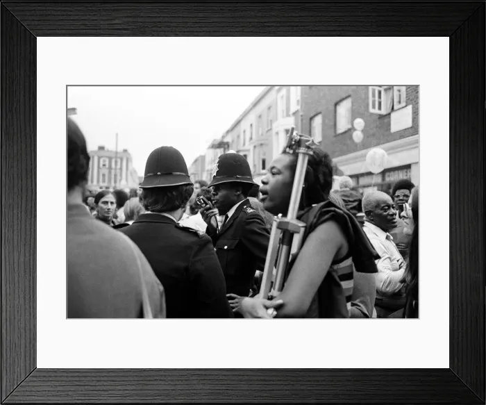 Framed Print : Atmosphere at the Notting Hill Carnival. 29th August 1976