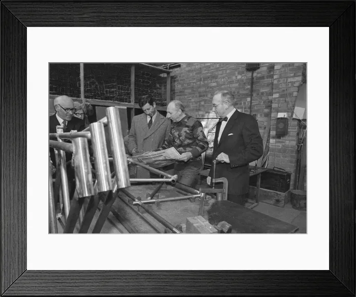 Framed Print : Prince Charles visits Jack Taylor Cycles Workshop on Church Road, Stockton, Teesside Framed Print : Prince Charles visits Jack Taylor Cycles Workshop on Church Road, Stockton, Teesside