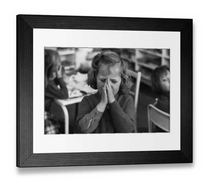 Framed Print : Prayers at the Gatehouse School, Bethnal Green, in the East End of London