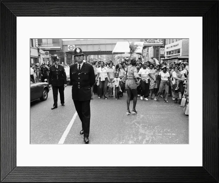 Framed Print : Atmosphere at the Notting Hill Carnival. 29th August 1976
