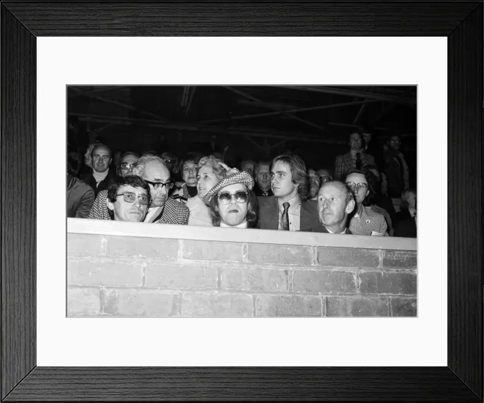 Framed Print : Elton John watching the football match, West Bromwich Albion v Watford Framed Print : Elton John watching the football match, West Bromwich Albion v Watford