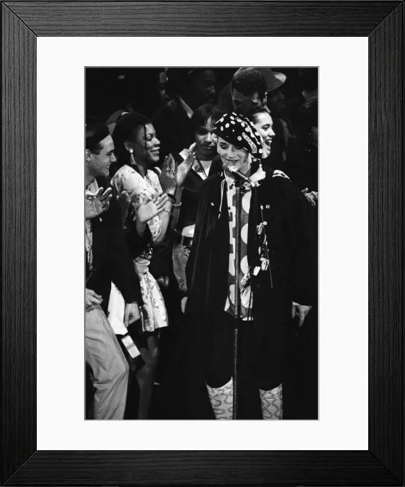 Framed Print : Boy George performing at the Stand by Me: AIDS Day Benefit concert at Wembley Arena Framed Print : Boy George performing at the Stand by Me: AIDS Day Benefit concert at Wembley Arena