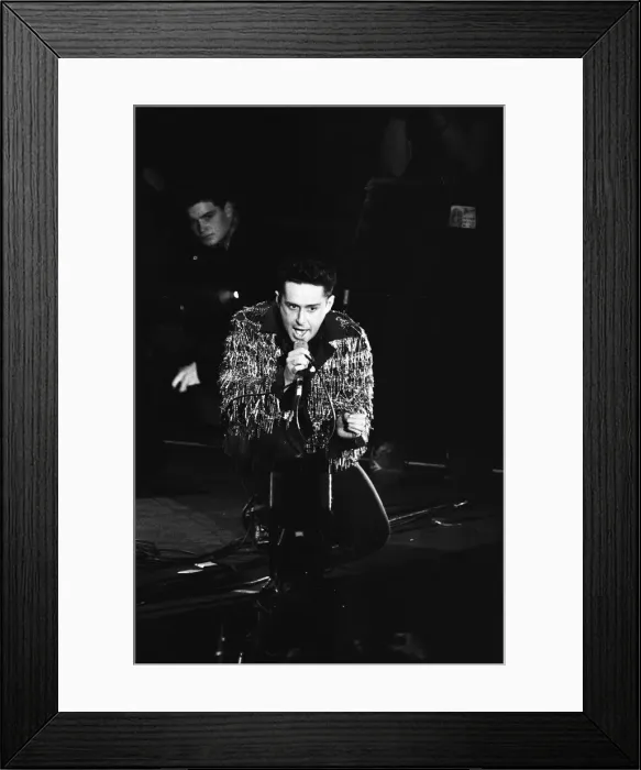 Framed Print : Holly Johnson performing at the Stand by Me: AIDS Day Benefit concert at Wembley Arena Framed Print : Holly Johnson performing at the Stand by Me: AIDS Day Benefit concert at Wembley Arena