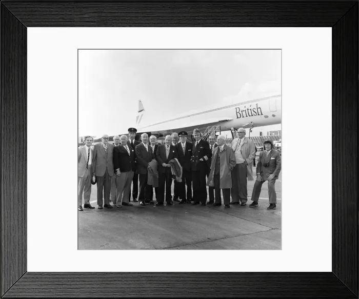 Framed Print : Eight members of the Royal Flying Corps went on a Concorde flight from Heathrow Airport