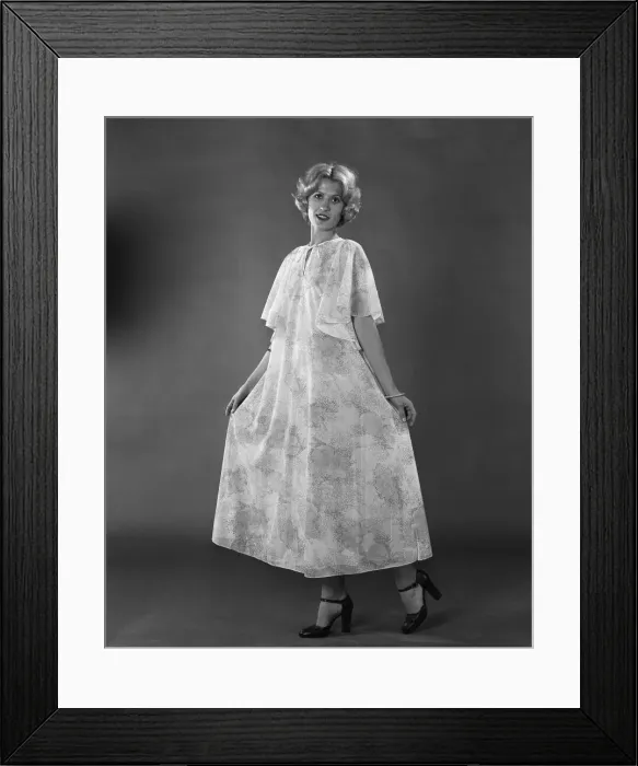 Framed Print : Margaret Wegrzyn from Poland seen here in the Daily Mirror studio modelling the latest Framed Print : Margaret Wegrzyn from Poland seen here in the Daily Mirror studio modelling the latest