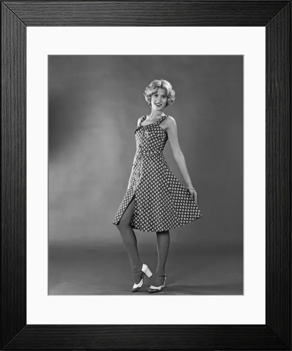 Framed Print : Margaret Wegrzyn from Poland seen here in the Daily Mirror studio modelling the latest Framed Print : Margaret Wegrzyn from Poland seen here in the Daily Mirror studio modelling the latest