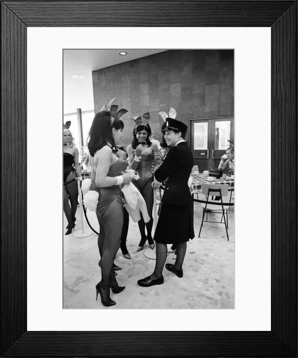 Framed Print : Playboy Bunnies are awaiting the arrival of Hugh Hefner Framed Print : Playboy Bunnies are awaiting the arrival of Hugh Hefner