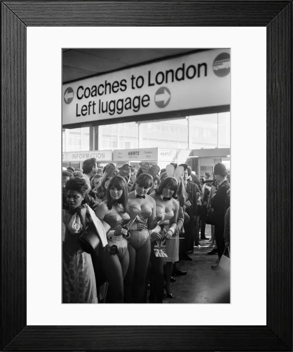 Framed Print : Playboy Bunnies are awaiting the arrival of Hugh Hefner Framed Print : Playboy Bunnies are awaiting the arrival of Hugh Hefner