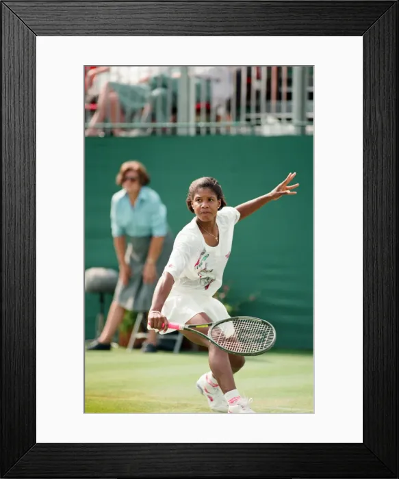 Framed Print : The finals of the DFS Classic at Edgbaston Priory. United States Lori McNeil (pictured Framed Print : The finals of the DFS Classic at Edgbaston Priory. United States Lori McNeil (pictured