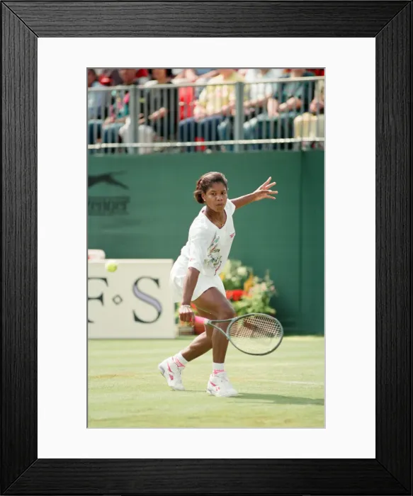Framed Print : The finals of the DFS Classic at Edgbaston Priory. United States Lori McNeil (pictured Framed Print : The finals of the DFS Classic at Edgbaston Priory. United States Lori McNeil (pictured