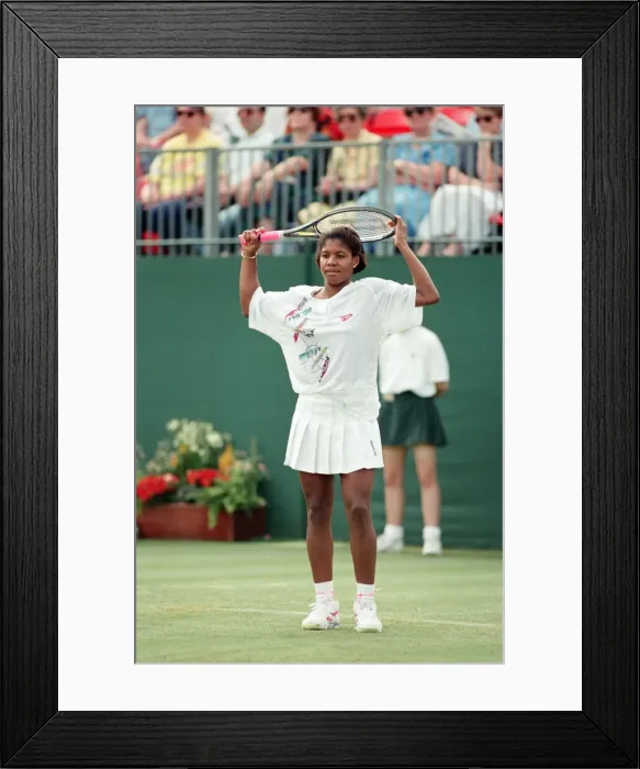 Framed Print : The finals of the DFS Classic at Edgbaston Priory. United States Lori McNeil (pictured Framed Print : The finals of the DFS Classic at Edgbaston Priory. United States Lori McNeil (pictured
