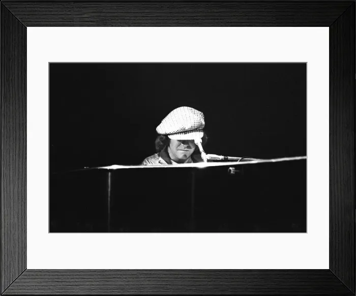 Framed Print : Elton John in concert at Birmingham Hippodrome. 21st April 1979 Framed Print : Elton John in concert at Birmingham Hippodrome. 21st April 1979