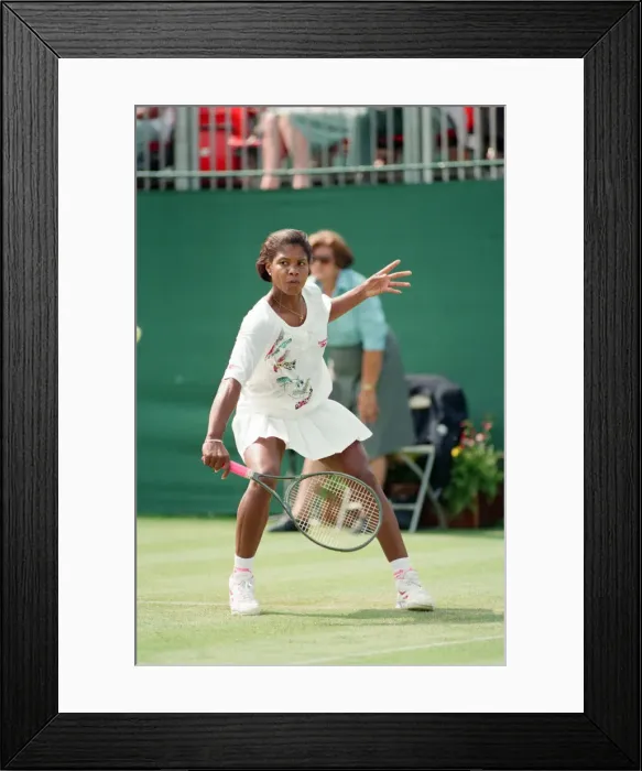 Framed Print : The finals of the DFS Classic at Edgbaston Priory. United States Lori McNeil (pictured Framed Print : The finals of the DFS Classic at Edgbaston Priory. United States Lori McNeil (pictured