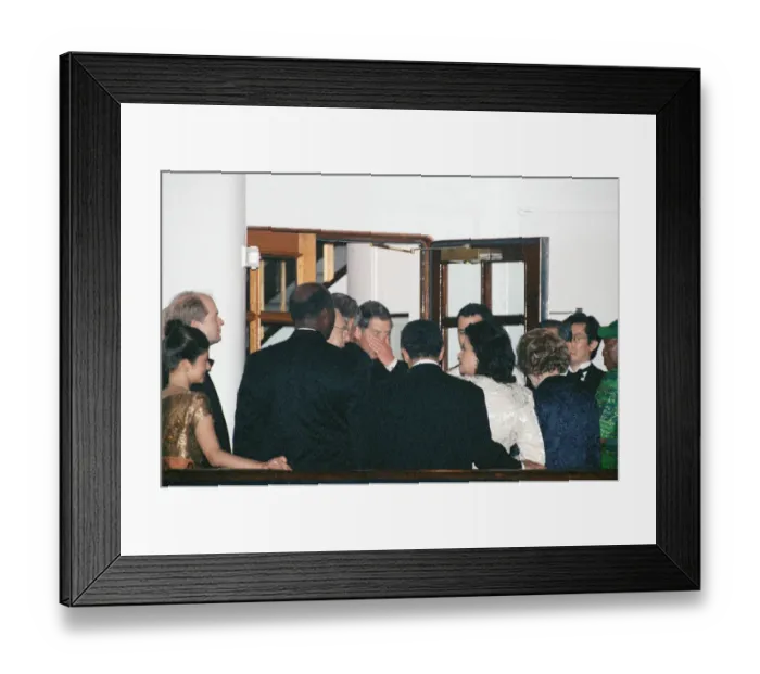 Framed Print : Chris Patten, the 28th and last Governor of Hong Kong, prepares for the official handover
