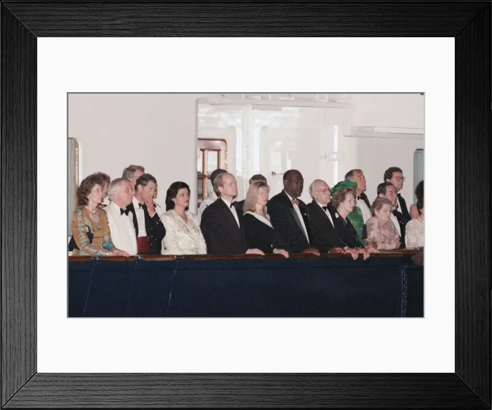 Framed Print : Chris Patten, the 28th and last Governor of Hong Kong, prepares for the official handover Framed Print : Chris Patten, the 28th and last Governor of Hong Kong, prepares for the official handover