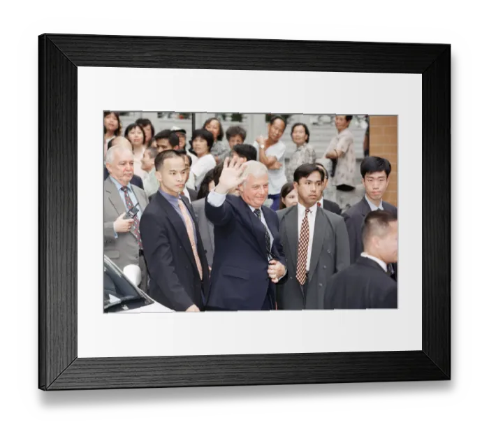 Framed Print : Chris Patten, the 28th and last Governor of Hong Kong, prepares for the official handover Framed Print : Chris Patten, the 28th and last Governor of Hong Kong, prepares for the official handover