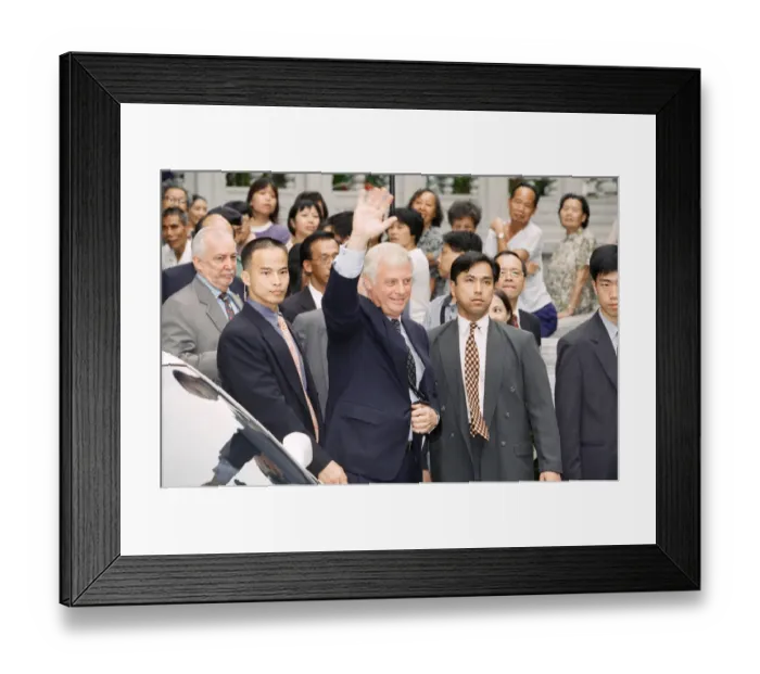 Framed Print : Chris Patten, the 28th and last Governor of Hong Kong, prepares for the official handover Framed Print : Chris Patten, the 28th and last Governor of Hong Kong, prepares for the official handover