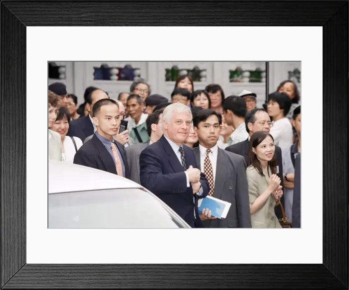Framed Print : Chris Patten, the 28th and last Governor of Hong Kong, prepares for the official handover Framed Print : Chris Patten, the 28th and last Governor of Hong Kong, prepares for the official handover