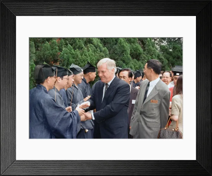 Framed Print : Chris Patten, the 28th and last Governor of Hong Kong, prepares for the official handover Framed Print : Chris Patten, the 28th and last Governor of Hong Kong, prepares for the official handover
