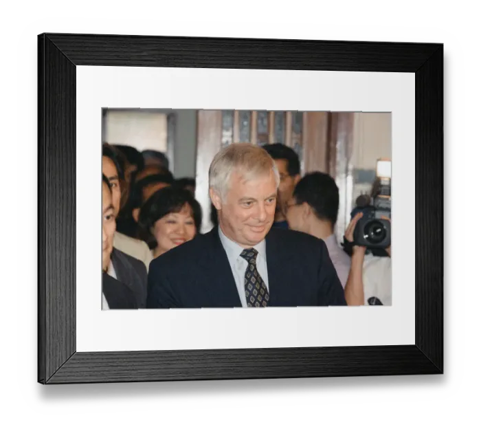 Framed Print : Chris Patten, the 28th and last Governor of Hong Kong, prepares for the official handover Framed Print : Chris Patten, the 28th and last Governor of Hong Kong, prepares for the official handover