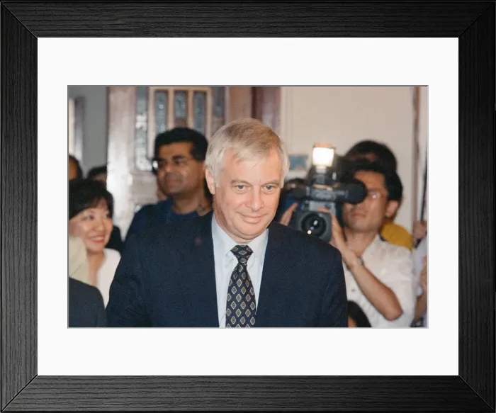 Framed Print : Chris Patten, the 28th and last Governor of Hong Kong, prepares for the official handover Framed Print : Chris Patten, the 28th and last Governor of Hong Kong, prepares for the official handover