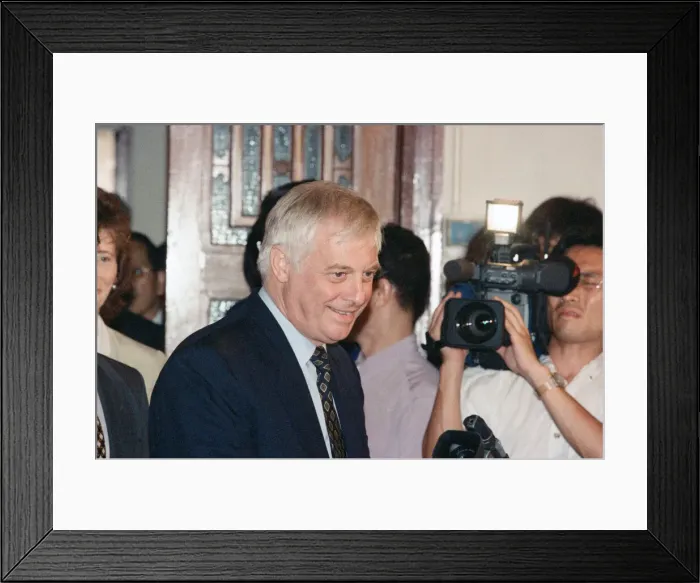 Framed Print : Chris Patten, the 28th and last Governor of Hong Kong, prepares for the official handover Framed Print : Chris Patten, the 28th and last Governor of Hong Kong, prepares for the official handover