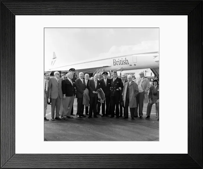 Framed Print : Eight members of the Royal Flying Corps went on a Concorde flight from Heathrow Airport