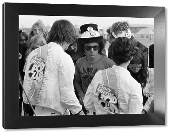 The Daily Mirror Pop Club tent at Reading Festival. 27th August 1976