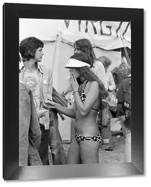 The Daily Mirror Pop Club tent at Reading Festival. 27th August 1976