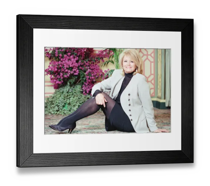 Framed Print : Angie Dickinson, american film and television actress, pictured in her suite