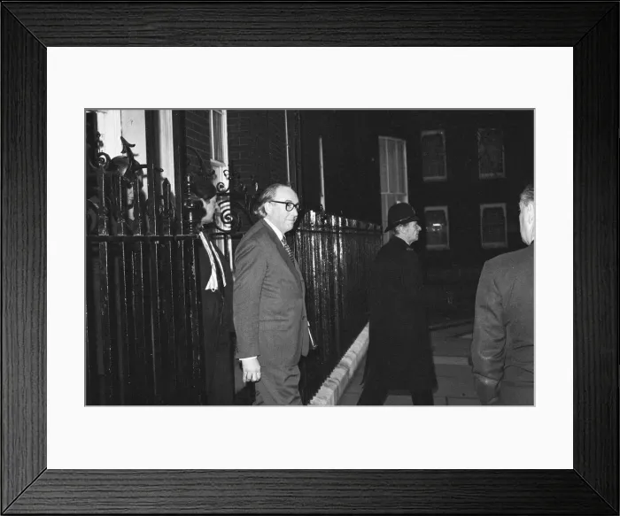 Framed Print : On 16 March 1976, Labour Prime Minister Harold Wilson (1916 - 1995