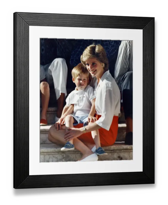 Framed Print : HRH Princess Diana, The Princess of Wales, and her songs William