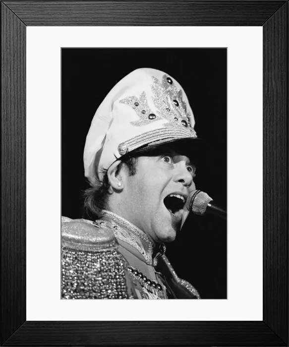 Framed Print : Elton John performing in concert at the Birmingham Odeon during his Framed Print : Elton John performing in concert at the Birmingham Odeon during his