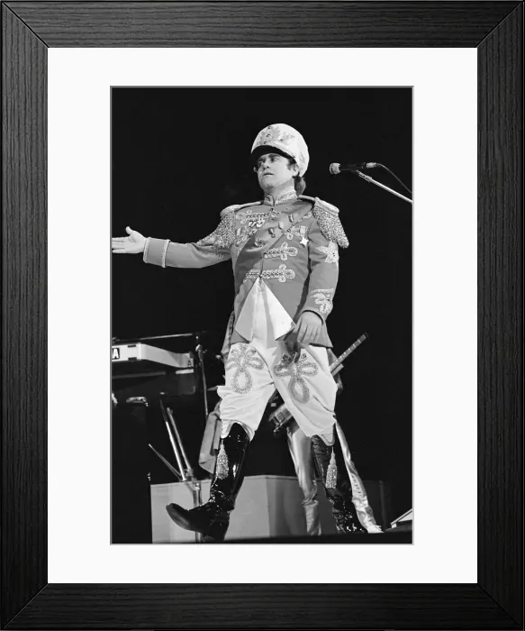 Framed Print : Elton John performing in concert at the Birmingham Odeon during his Framed Print : Elton John performing in concert at the Birmingham Odeon during his
