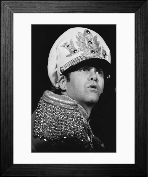 Framed Print : Elton John performing in concert at the Birmingham Odeon during his Framed Print : Elton John performing in concert at the Birmingham Odeon during his