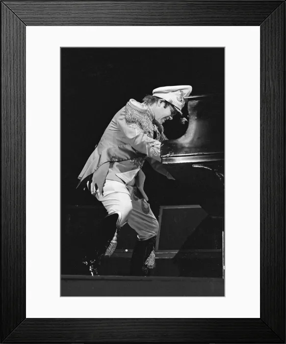 Framed Print : Elton John performing in concert at the Birmingham Odeon during his Framed Print : Elton John performing in concert at the Birmingham Odeon during his