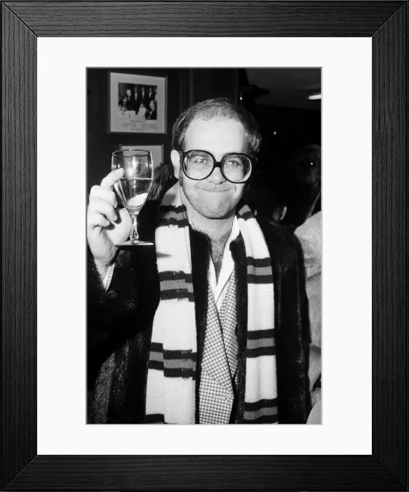 Framed Print : Watford FC Chairman Elton John pictured at the Hillingdon v Watford match