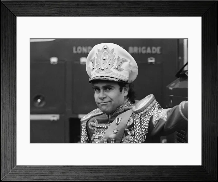 Framed Print : Elton John pictured before he sets off on his first major British tour for five years